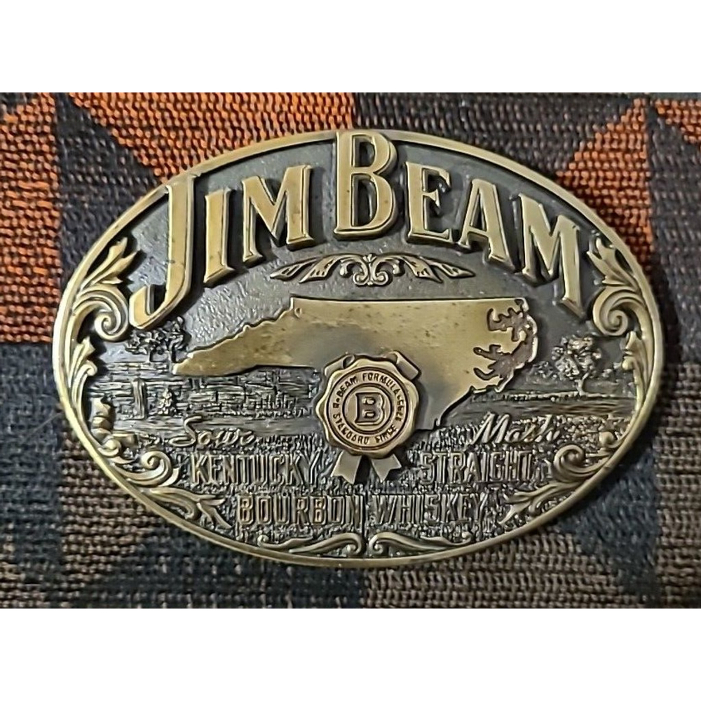 Vintage 90s 1996 Jim Bean Belt Buckle Collector Series in Original Packaging USA - Picture 6 of 14